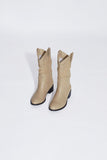 linen combi western boots