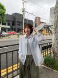Huka Summer See-through Stripe Shirt