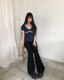 Half-cut Bootcut Pants