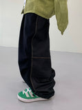 Bitter Color Sheme Stitching Balloon Pants