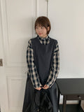 Cleon Navy Check Over Shirt