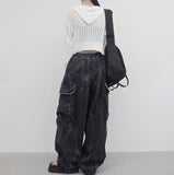 Bonhe See-Through Knit Hooded Zip-Up