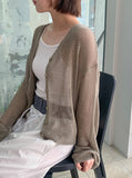 Humao Summer Punching Knit Cardigan