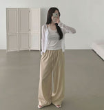 Linen Banding Wide Pants