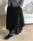 Erin Layered Flare Long Skirt