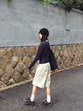 Boring Adjust Cut Rivet Bermuda Pants