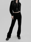 showble velvet straight pants