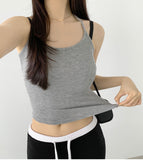Halterneck Sexy Ribbed Crop Sleeveless