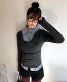 Sean Collar Shirt Layered T-shirt