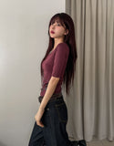 Macha crack numbering elbow length short sleeves
