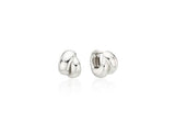 Plump Twist Silver (W) One-Touch Earrings S