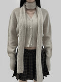 Wool 10%) Hafen Muffler V-neck Cardigan