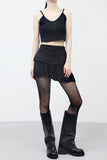 Roteo Unbalance Shirring Brushed Skirt