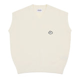 Cloud Smile Embroidery Knit Vest