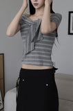 Stripe Drape Top