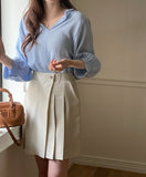 Halo Half-Open Collar Blouse
