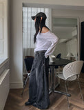 [U-BASIC] Autumn Daily Boat Neck Loose Long Sleeve