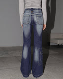 Faro Y2K Mini Double Pocket Washing Denim Bootcut Pants
