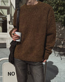 [wool 10%] huggable two-tone mixed mohair knit