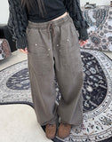 Root Pigment Work Balloon Pants