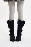 Flexi triple strap buckle boots