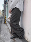 [BAONHAUS] Timder Cotton Wide Banding Flower Pants