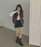 High-Neck Matte Padding Vest