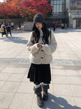 Rucker High Neck Duffle Button Knit Cardigan