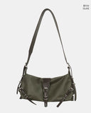 Kuel Strap Buckle Point Shoulder Bag