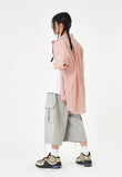 Maxi cargo wide sweat capri pants