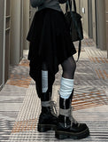 See-through two-tone knee-high socks