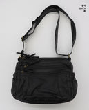 Eater Vintage Two Zipper Mini Shoulder Cross Bag