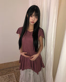 Erinit Short-Sleeve Layered One Piece