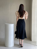 Missing Heart Neck Puff Span T-Blouse