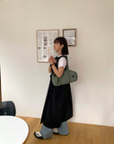 Hakun Layered Slit Ribbon Long One Piece
