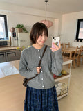 Recomi Cable Round Wool Knit Cardigan
