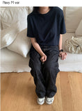 [BAONHAUS] Henkit Size Cotton Round Short Sleeve Tee