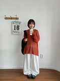 [unisex] Simty Linen Punching Over Knit