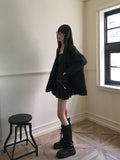 Tebbi Basic Boxy Oversized Fit Minimal Blazer Jacket