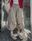 Bulky Pintuck Cargo Bermuda Pants