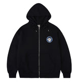 [UNISEX]Big Line Bear Smile Wappen Hood Zip-Up