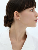 Essence Silver (W) Lab Diamond Mono One-Touch Earrings_0.2CT