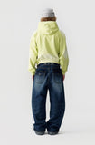 studded denim roll-up pants
