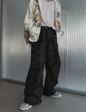 Coil camo snap parachute pants