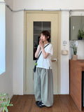 [unisex] Linmus Banding Linen Balloon Wide Pants