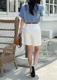 Mirnin Crop Denim Shirt