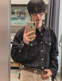 Mute Double Pocket Washed Denim Shirt