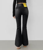 Washing Banding Heated Fabric Brushed Span Bootcut Denim Pants