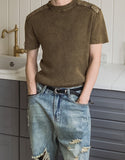 Modric Shoulder Panel Garment Short Sleeve Knit
