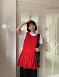 Maoli Layered Flower Balloon Sleeveless One Piece